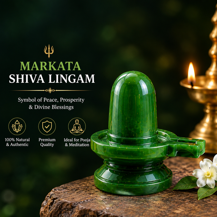 Emerald Marakata Shiva Lingam