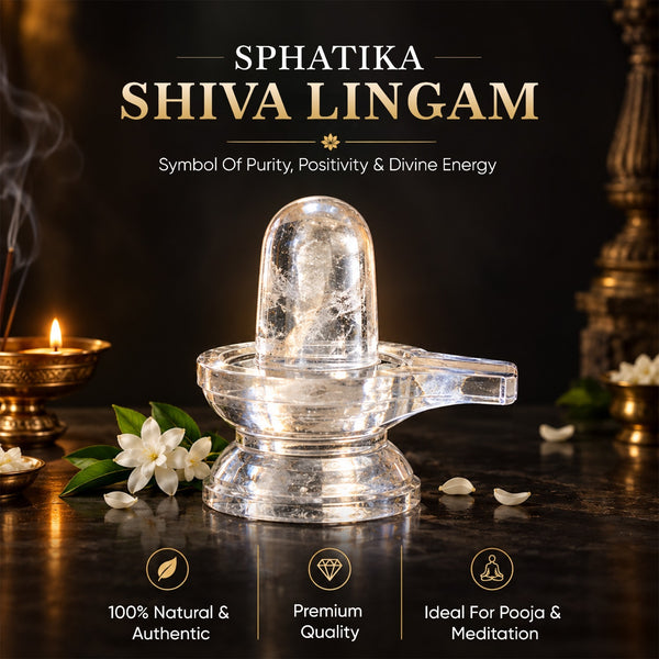 Pure Crystal Sphatika Shiva Lingam